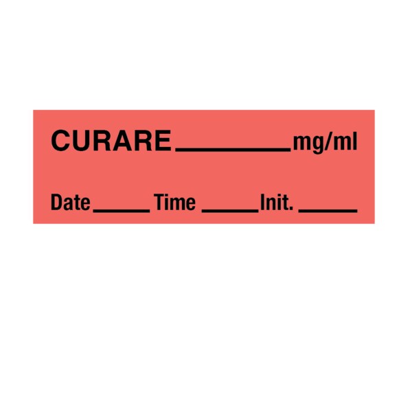 Tape, Curare 1/2" x 500" Flr Red w/Black